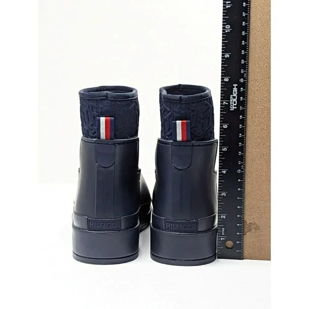 Tommy Hilfiger Women's Benio Waterproof Rain Boots Dark Blue Size 10 (MSRP $99)